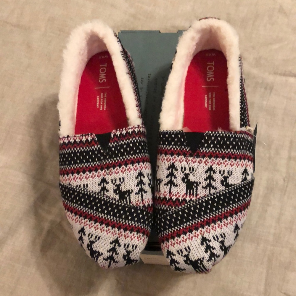 Toms Multi Reindeer Festive Fair Isle Classic